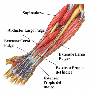 Músculos extensores antebrazo