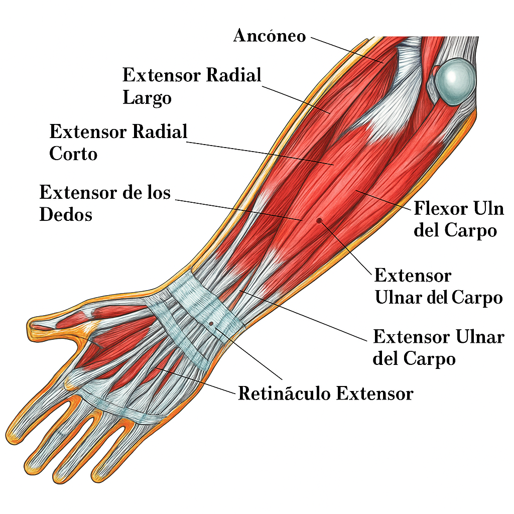 Músculos extensores antebrazo